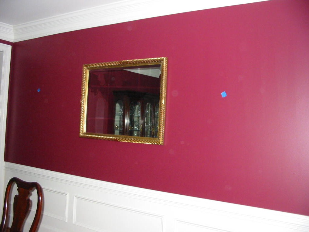 Before Dining Room light sconces were installed.