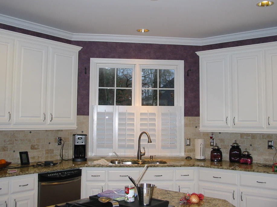 Before Kitchen - Window Treatments w/shutters were installed.