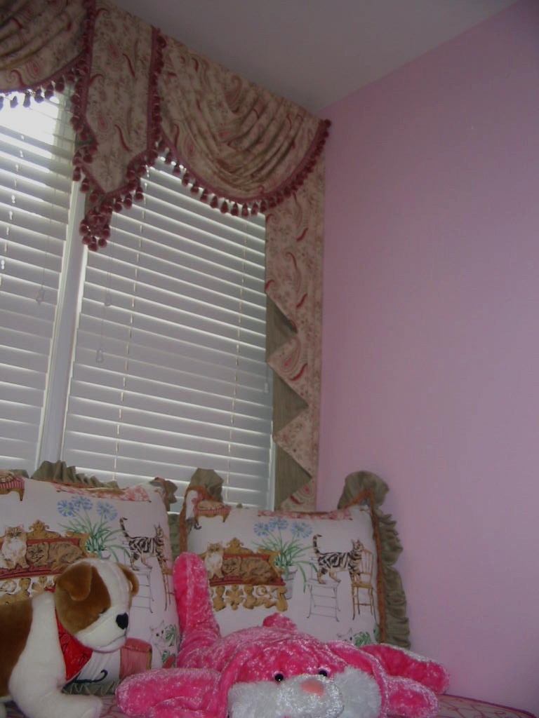 After Girl’s Room Sitting Area, Window Treatments, and more!