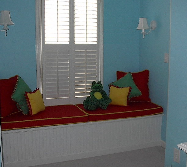 Children’s Room - Window Seat Cushion - Shutters & more!