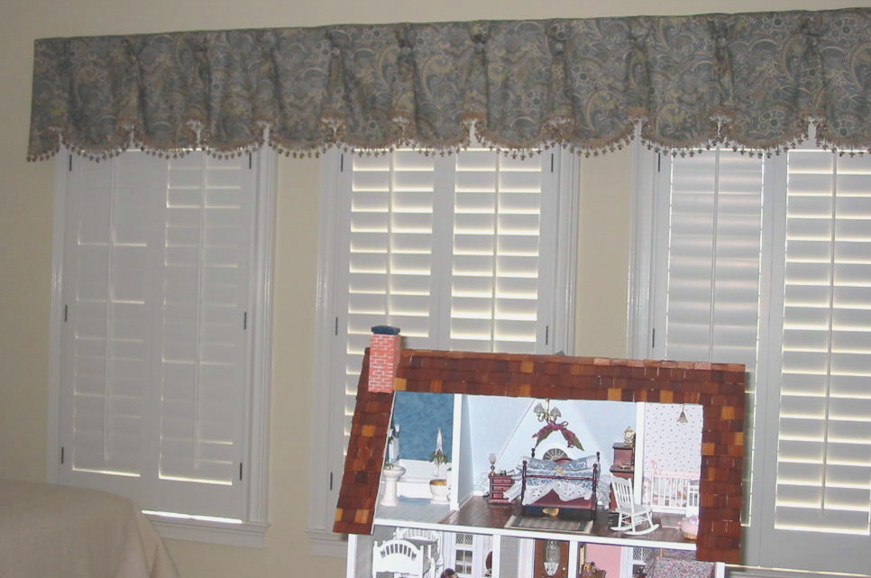 Girl’s Room - Fancy Window Treatment & Shutters & more!