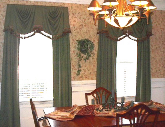 Dining Room - Window Treatments, wallpaper, and more!