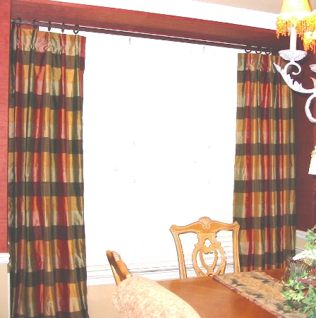 Dining Room - Beautiful Silk Panels make a statement!