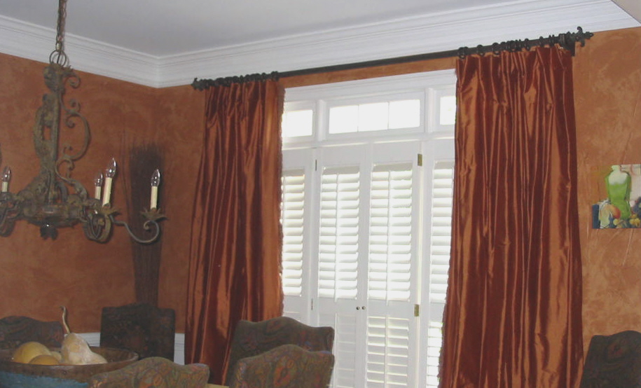 Dining Room - Elegant Silk Panels.