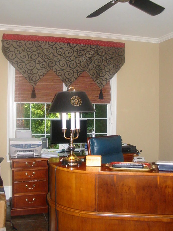 Living Rm. - Office Make over w/a Popping Window Treatment