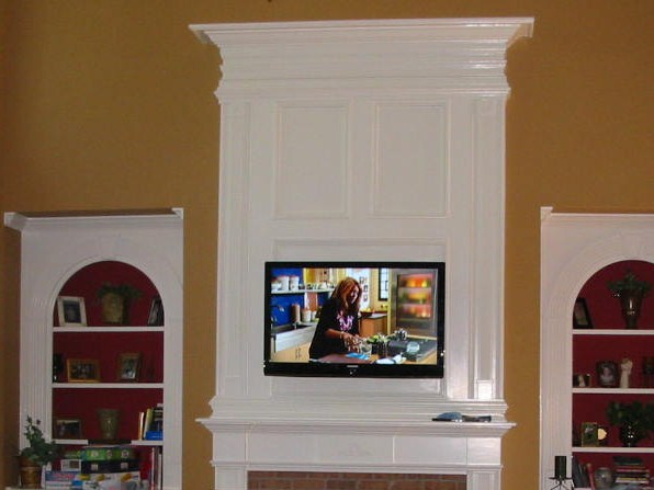 TV mounted over  Fireplace Mantle